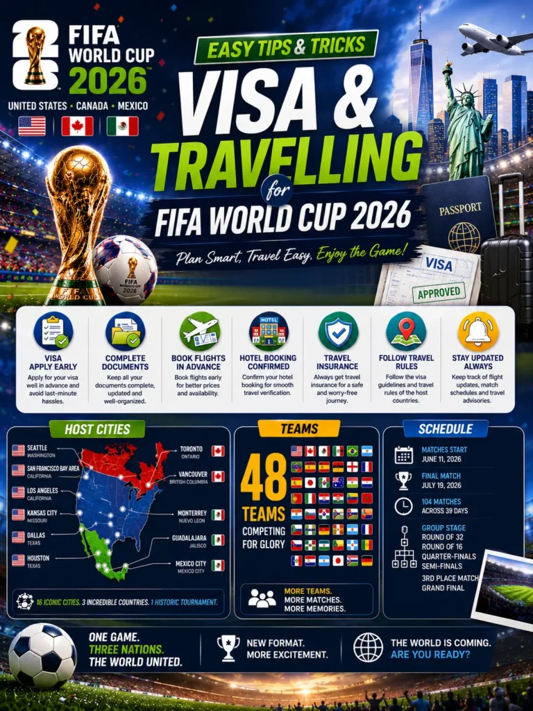 Easy Tips and Tricks About Visa & Travelling for FIFA World Cup 2026 1 FIFA World Cup Visa